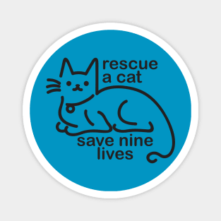 Rescue a Cat, Save Nine Lives Magnet